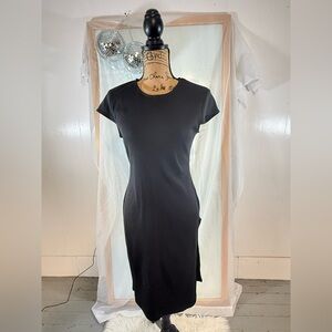 Sexy slit on black dress